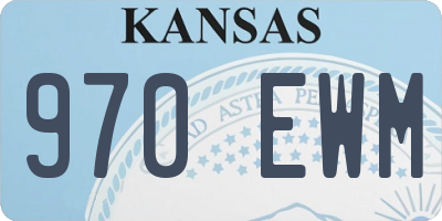 KS license plate 970EWM