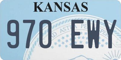 KS license plate 970EWY