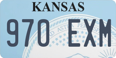 KS license plate 970EXM
