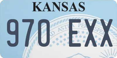 KS license plate 970EXX