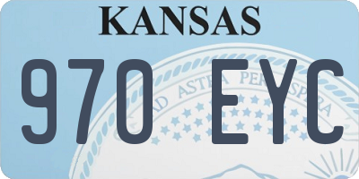 KS license plate 970EYC