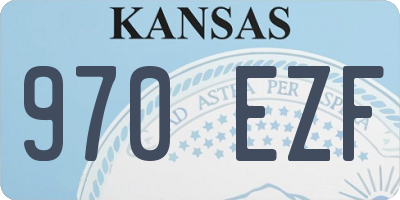 KS license plate 970EZF