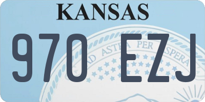 KS license plate 970EZJ