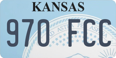 KS license plate 970FCC