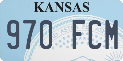 KS license plate 970FCM