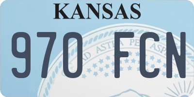 KS license plate 970FCN