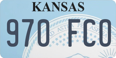 KS license plate 970FCO