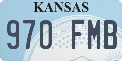 KS license plate 970FMB