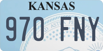 KS license plate 970FNY