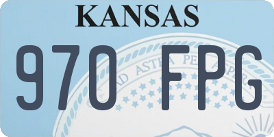 KS license plate 970FPG