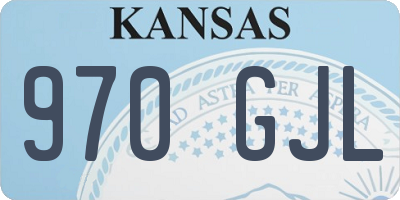 KS license plate 970GJL