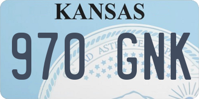 KS license plate 970GNK