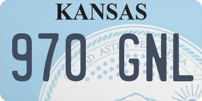 KS license plate 970GNL