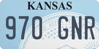 KS license plate 970GNR