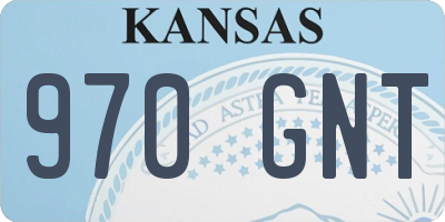 KS license plate 970GNT