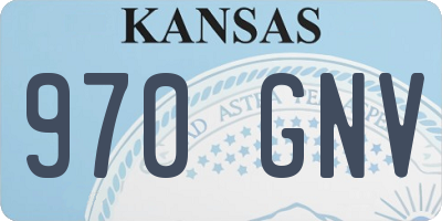 KS license plate 970GNV