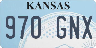 KS license plate 970GNX