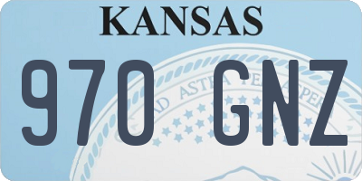 KS license plate 970GNZ