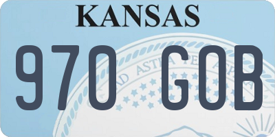 KS license plate 970GOB