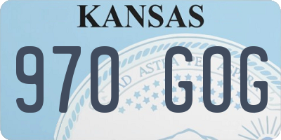 KS license plate 970GOG
