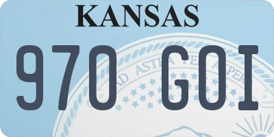 KS license plate 970GOI