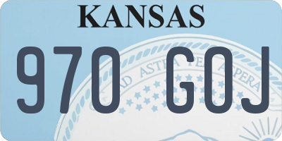 KS license plate 970GOJ