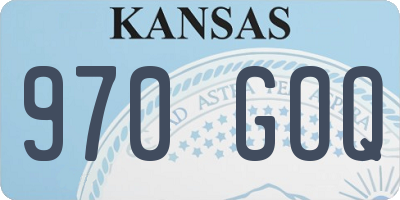 KS license plate 970GOQ