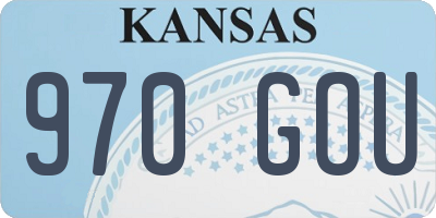KS license plate 970GOU