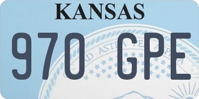 KS license plate 970GPE