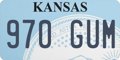 KS license plate 970GUM