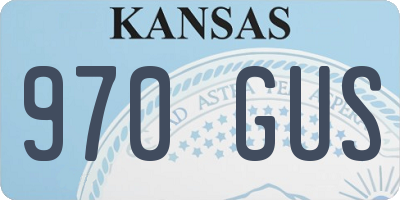 KS license plate 970GUS
