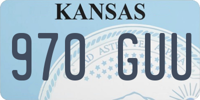 KS license plate 970GUU