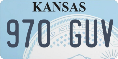 KS license plate 970GUV
