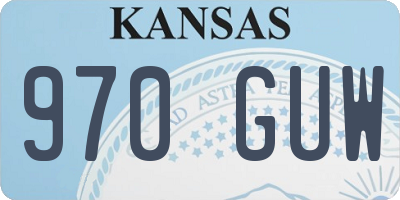 KS license plate 970GUW