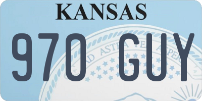 KS license plate 970GUY