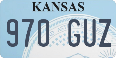 KS license plate 970GUZ