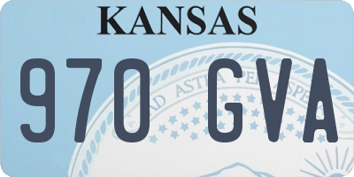 KS license plate 970GVA