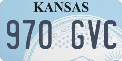 KS license plate 970GVC