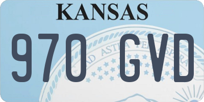 KS license plate 970GVD