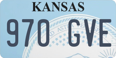 KS license plate 970GVE
