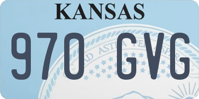 KS license plate 970GVG