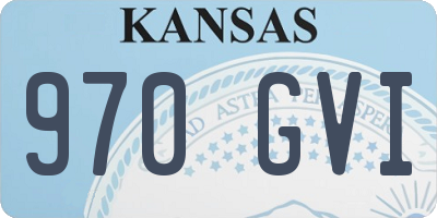 KS license plate 970GVI