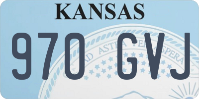 KS license plate 970GVJ