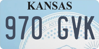 KS license plate 970GVK
