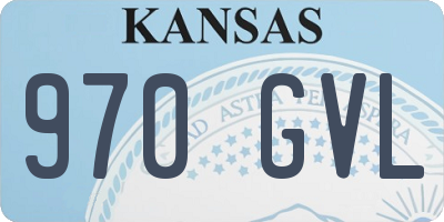 KS license plate 970GVL