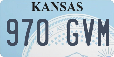 KS license plate 970GVM
