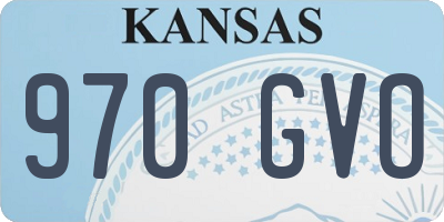 KS license plate 970GVO