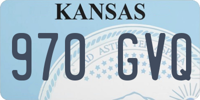 KS license plate 970GVQ