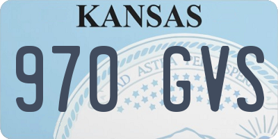 KS license plate 970GVS