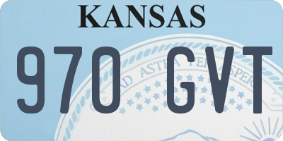 KS license plate 970GVT